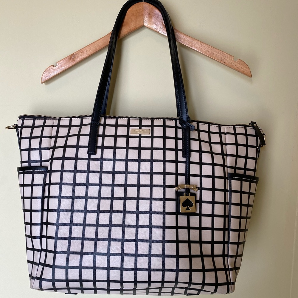 Kate Spade black/cream baby bag/work bag
